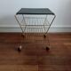 1960s metal dore and scoubidou side table