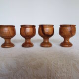 4 coquetiers en bois
