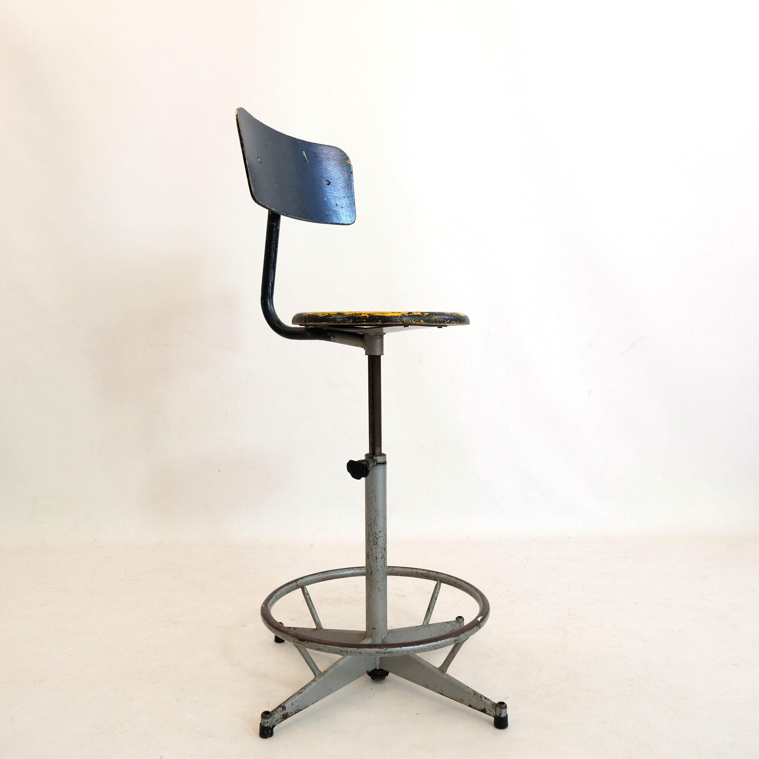 High-adjustable workshop chair, 1960-1970.