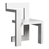 Asymmetrical modernist wooden chair, Netherlands, 1970s