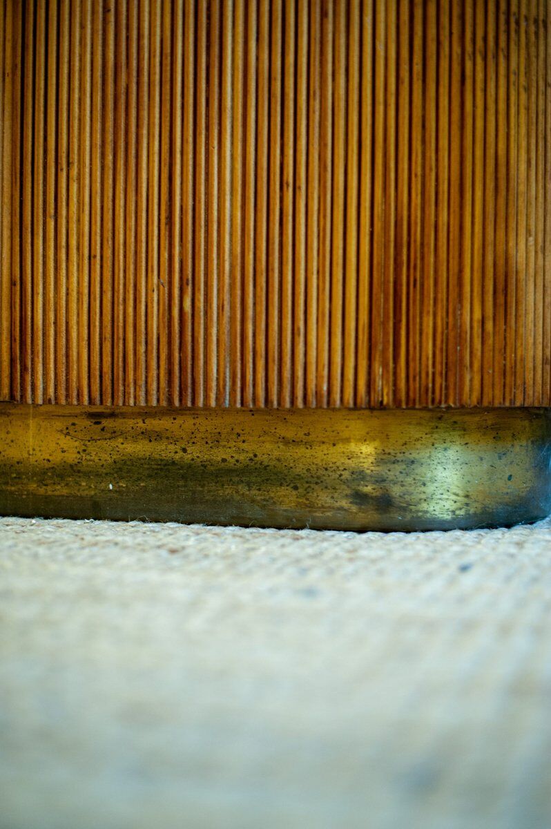 Bamboo wardrobe with illustrations, Italy, 1950
