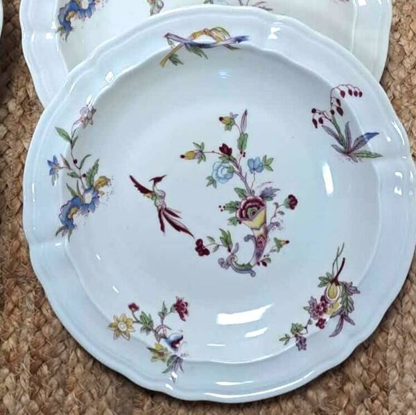 6 assiettes creuses Bernardaud modèle Chantilly