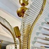 Palm model glass chandelier, Italy 1980 Venini