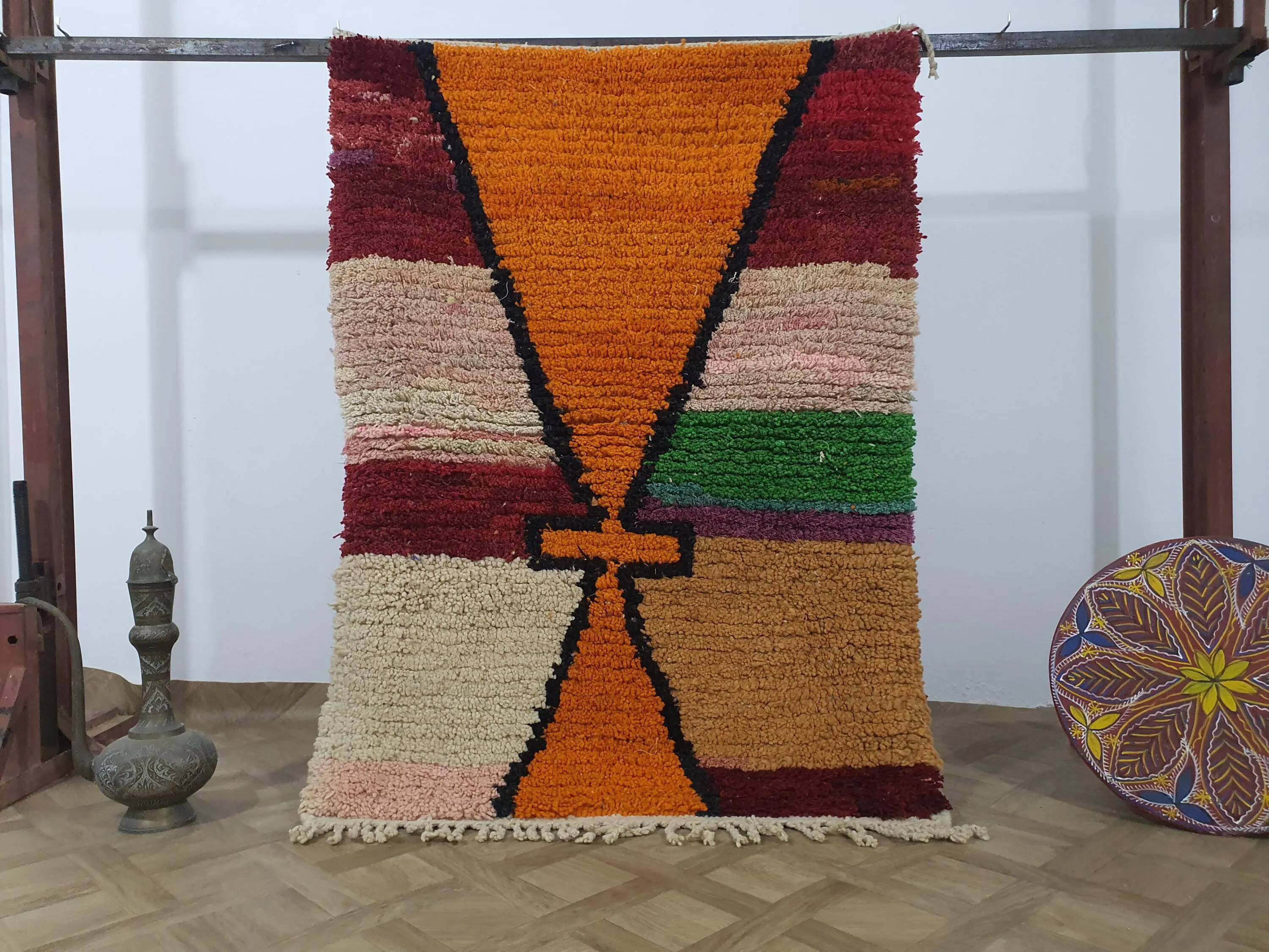 Handmade traditional carpet 250cm x 150cm Moroccan