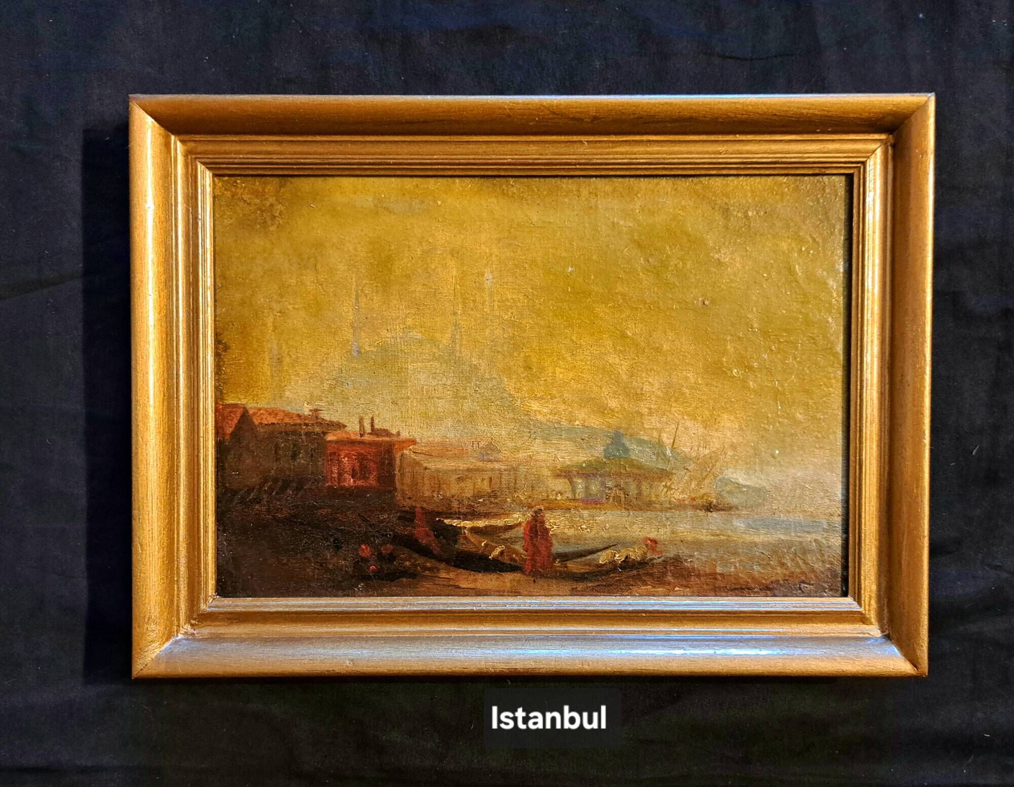 Paire de tableaux impressionnistes, HST Marine orientaliste XIXème siècle