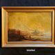 Paire de tableaux impressionnistes, HST Marine orientaliste XIXème siècle