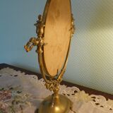 Psyche mirror in brass 39x30cm