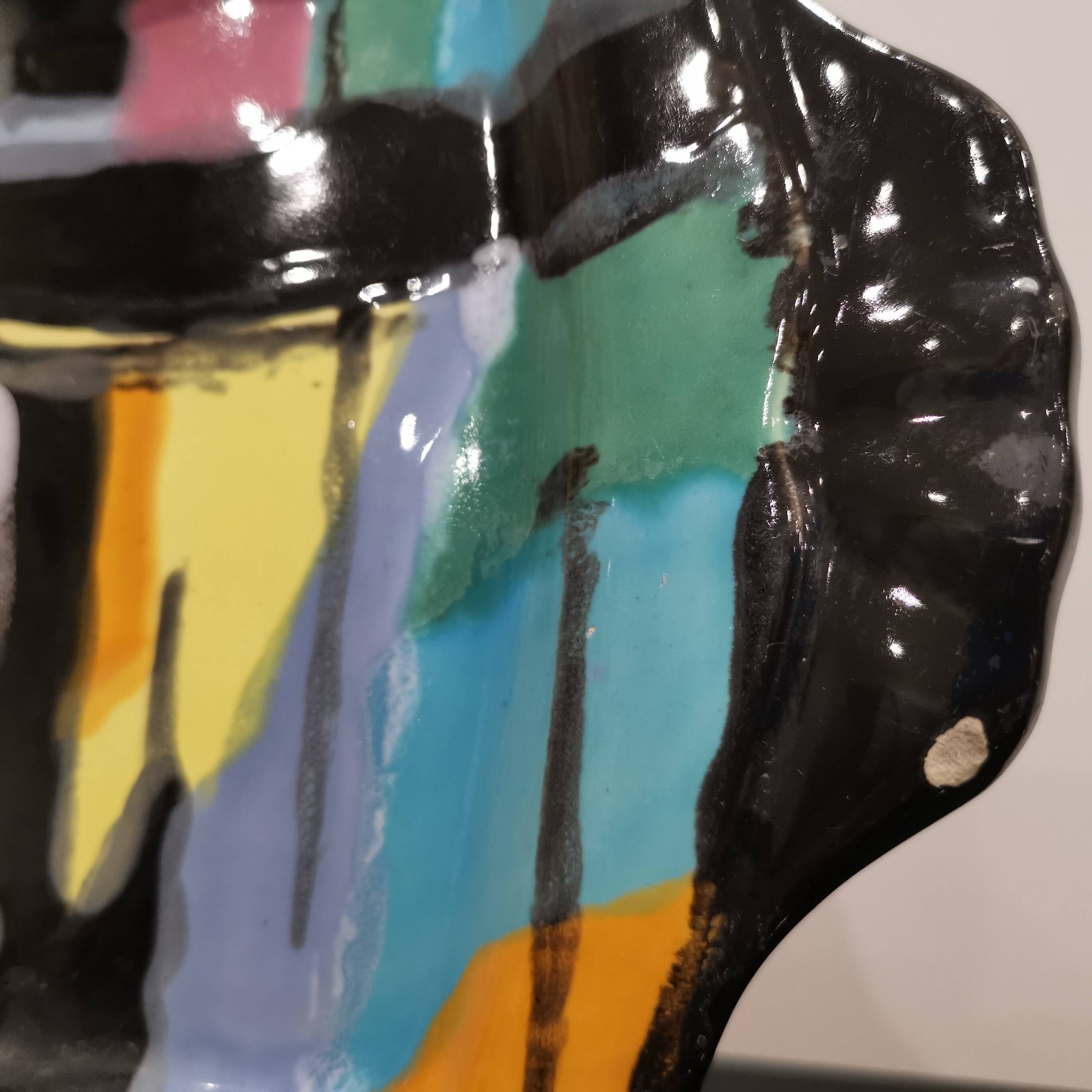 Rectangular art deco dish Longwy Pigalle 1960