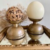 Pair of brass church candlesticks