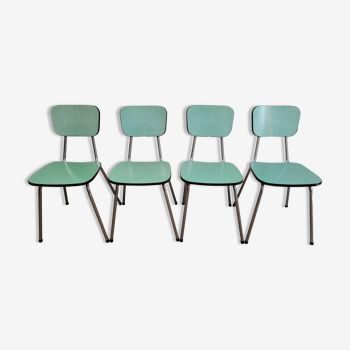 Mint green formica chairs