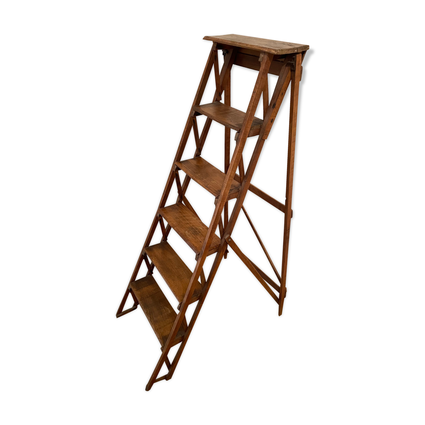 Escabeau old foldable in wood