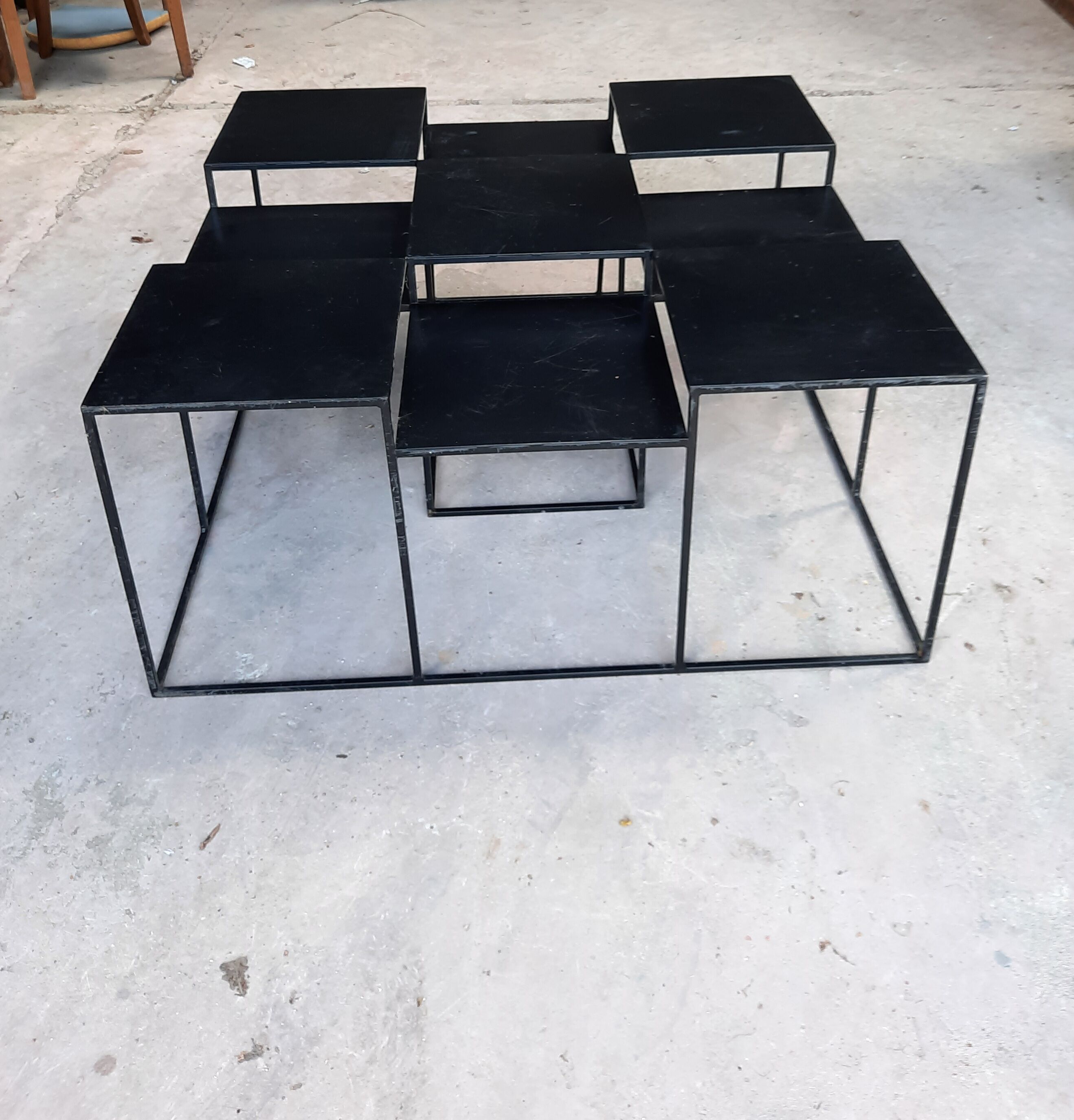 Metal design coffee table