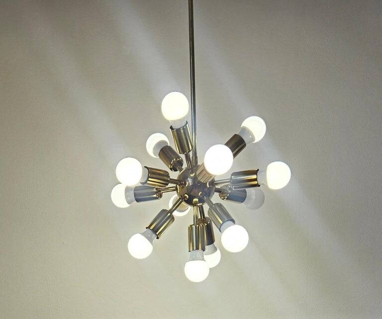 Rare Midcentury Chandelier Sputnik, Space Age, 1970s