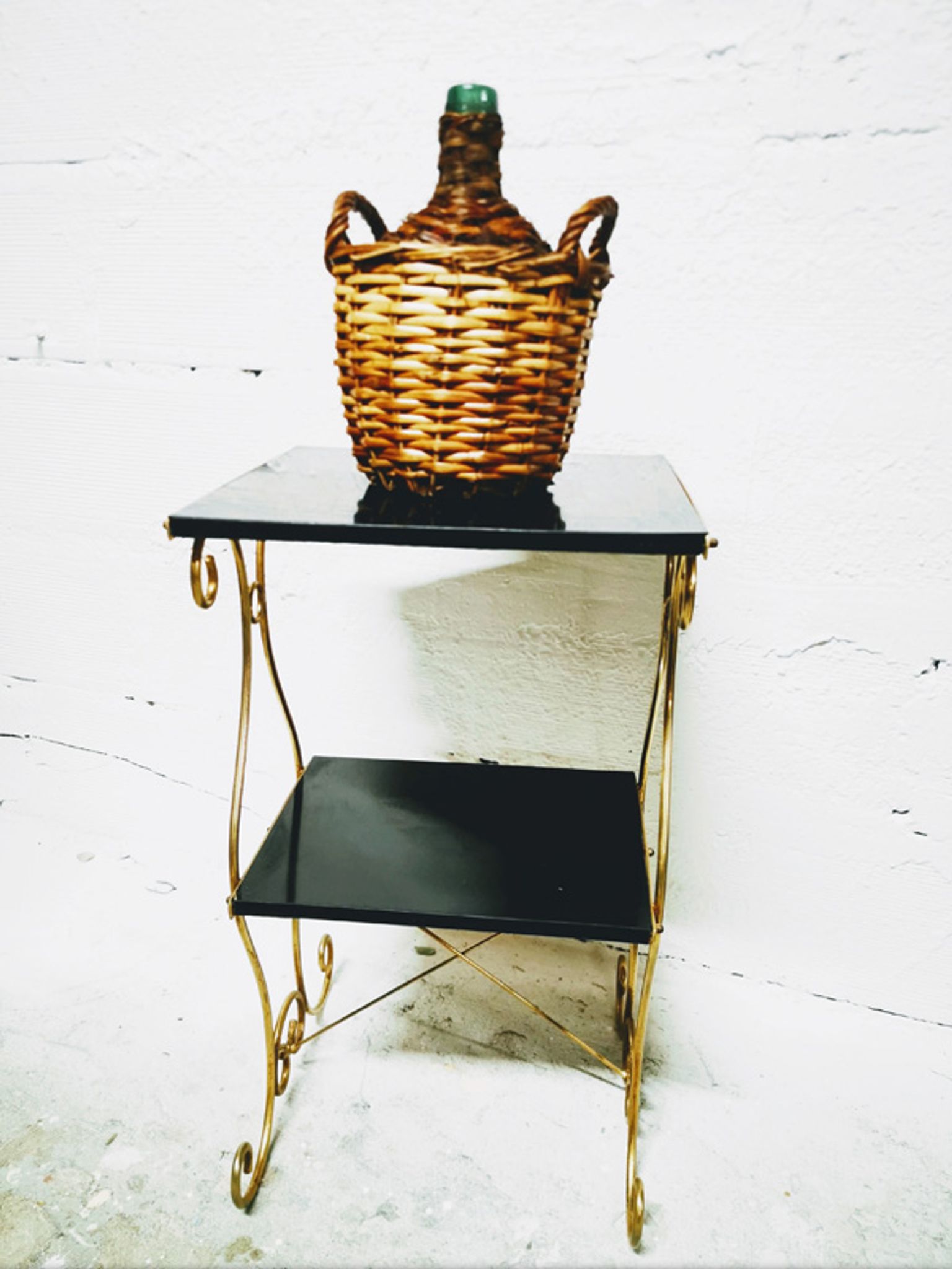 Demijohn dressed in wicker