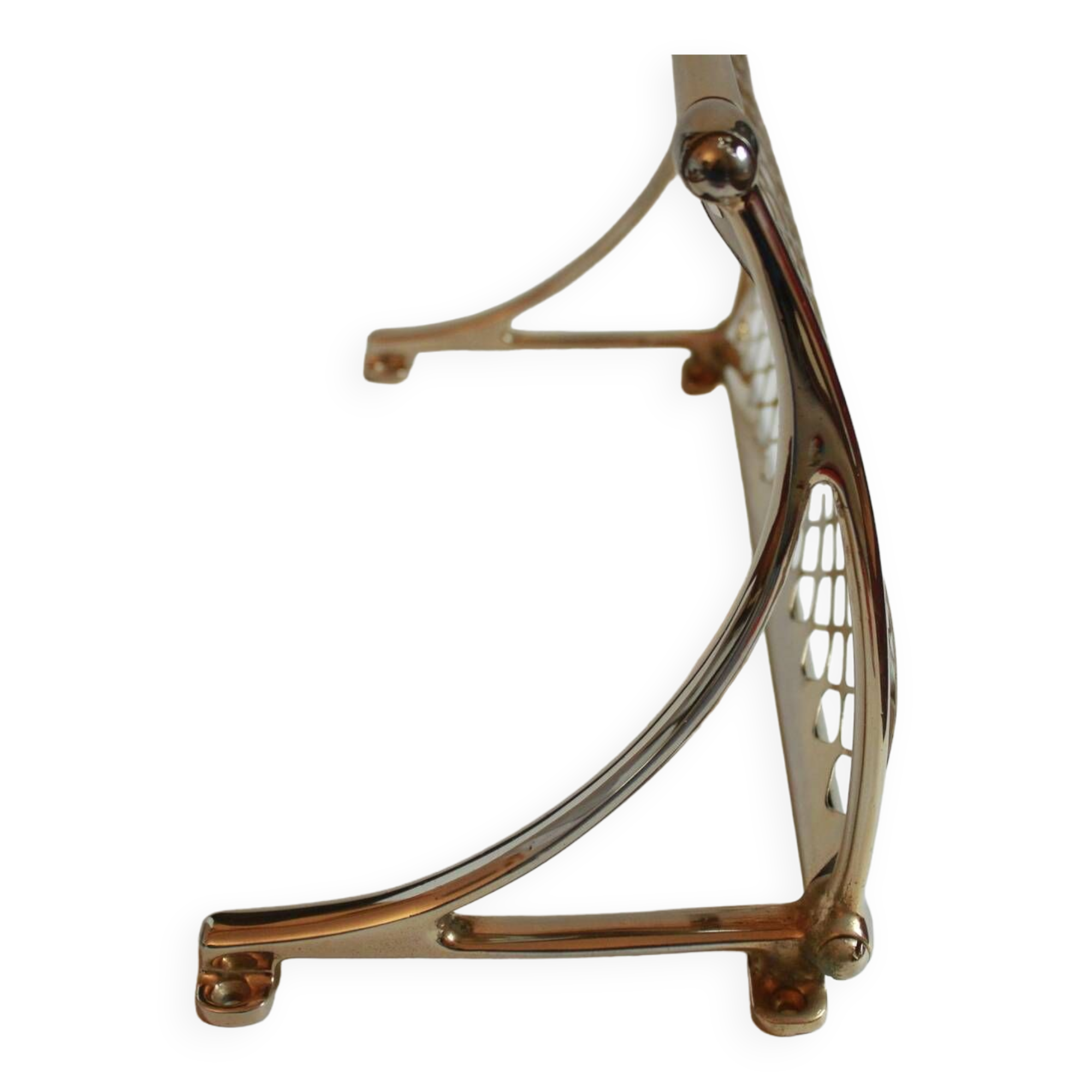 Old brass train luggage rack