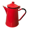Red enamel coffee maker teapot 1950