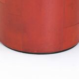 Dining table 'Tobia' in red travertine