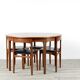 Midcentury Extending Round Teak Table and Chairs by Nathan. Vintage Modern / Danish Style / Retro.