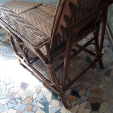 Lounge chair vintage rattan