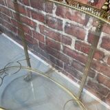 Glass and metal trolley, contains 4 bottle holders