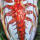 Vallauris earthenware plate signed by Kurt and Monique Brunner - lobster