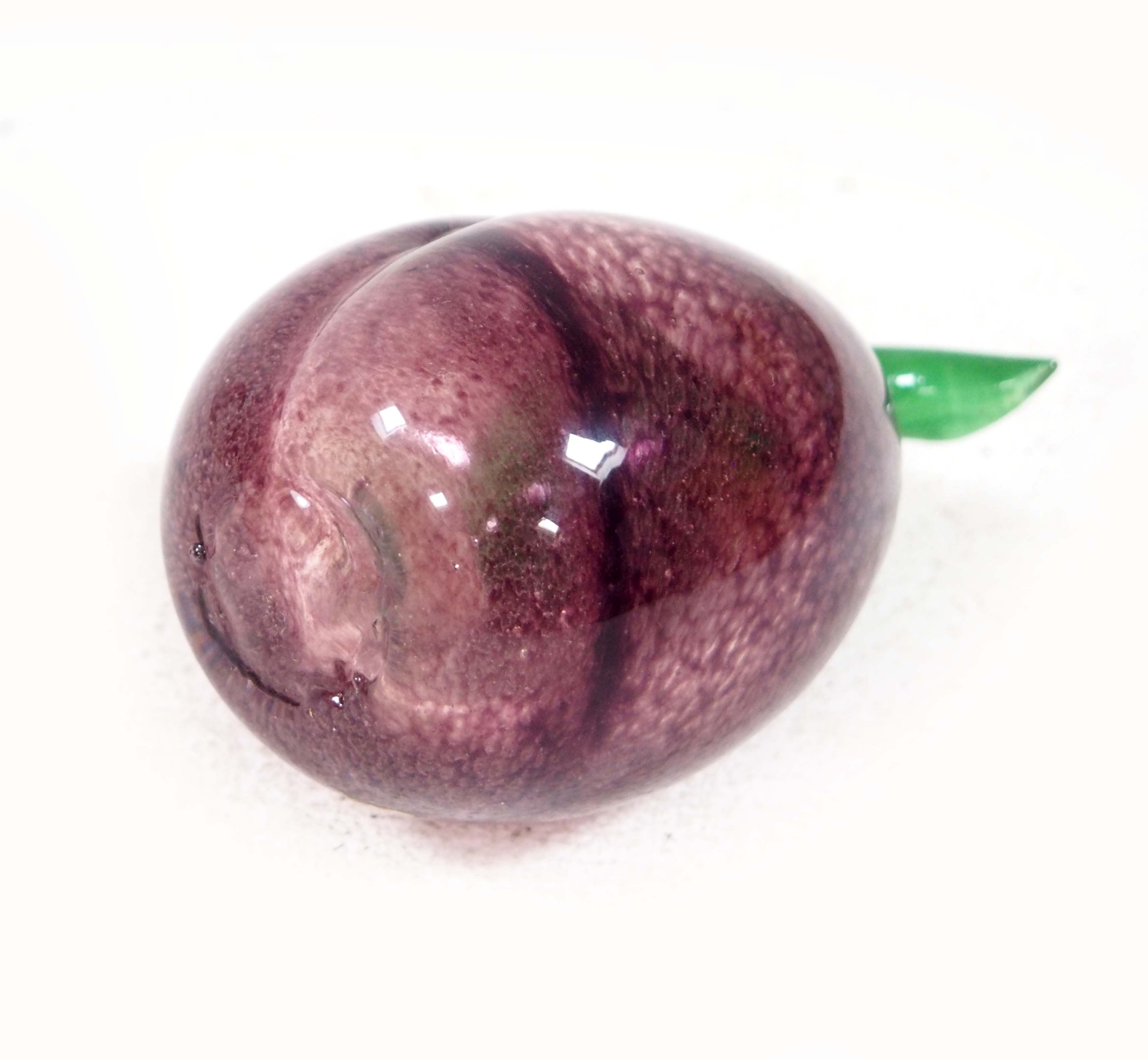 Set of 3 blown glass fruits