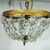 Bronze and crystal ceiling light