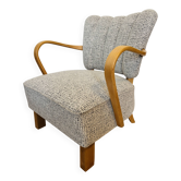 Fully Restored Vintage Lounge Arm Chair by Jindrich Halabala H-237, 1950’s