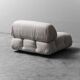 Camaleonda armchair in white cotton: retro-modern style from the 70s.