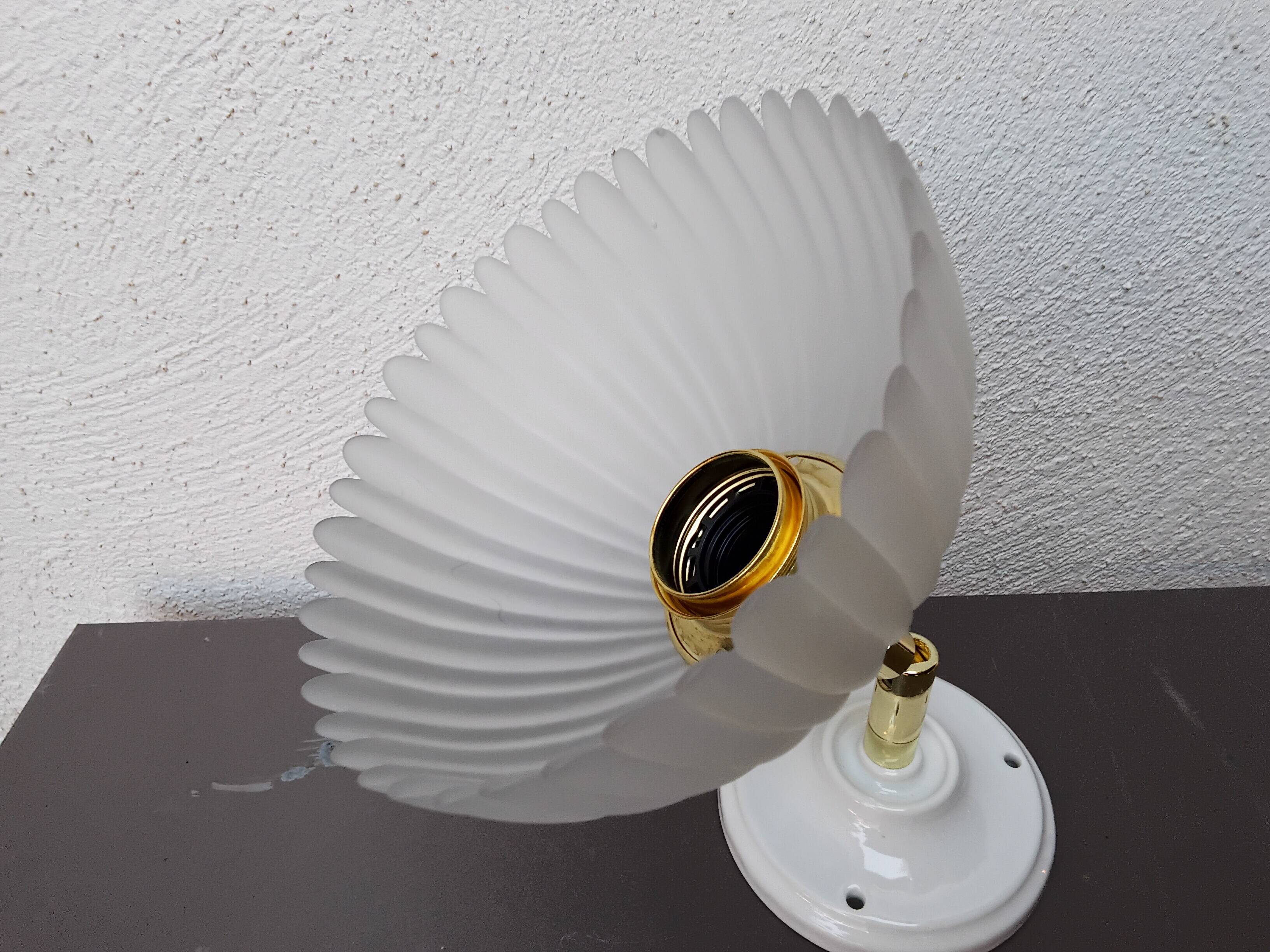 Vintage frosted glass wall light