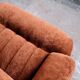 Pair of squirrel velvet armchairs, France, 1970s