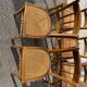 Set of 5 caned bistro chairs