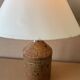 Vintage enamelled stoneware table lamp