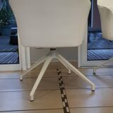 Fauteuil leolux cuir blanc