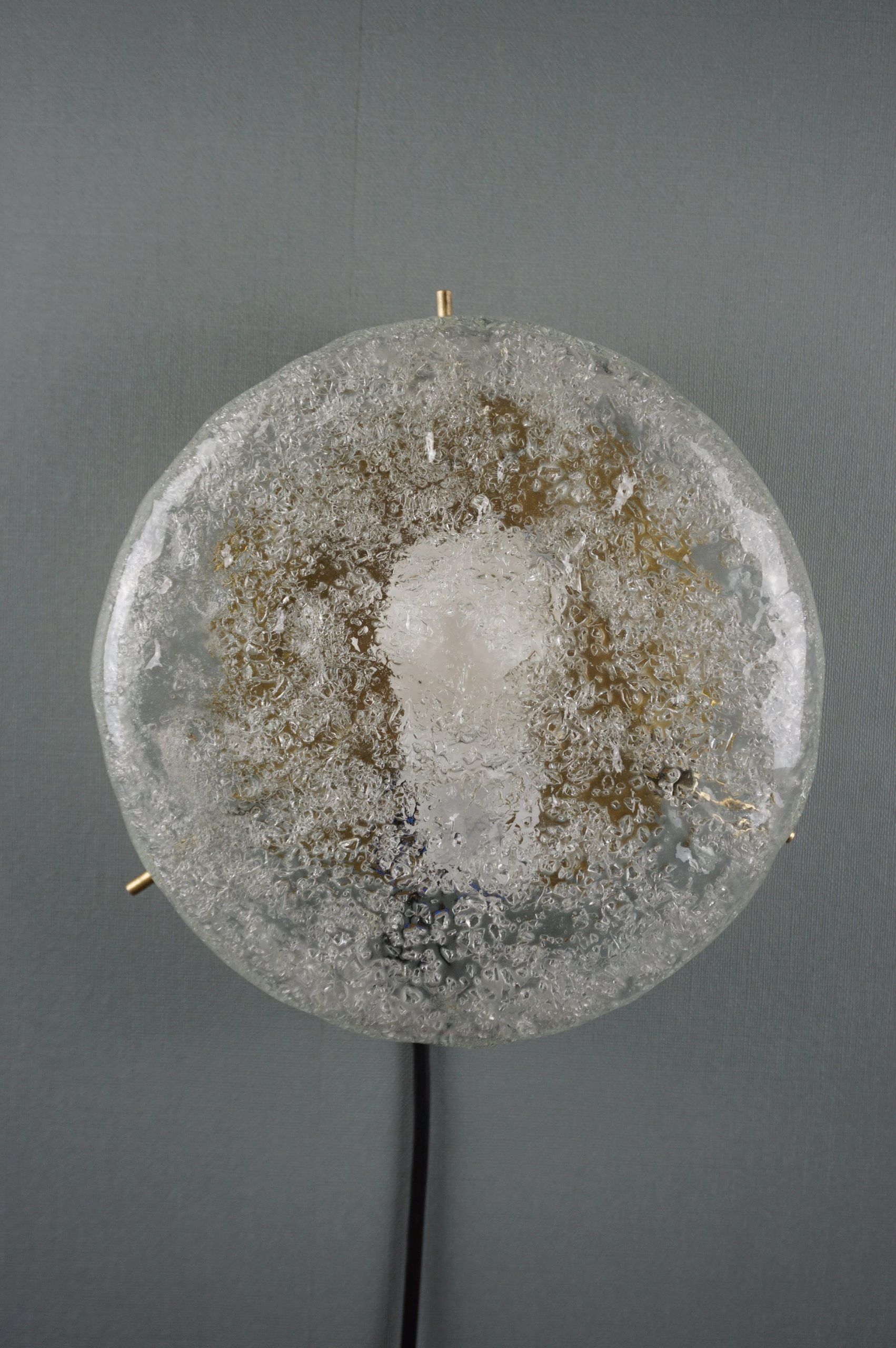 Set of two ceiling lamps with glazed glass by Kaiser Leuchten