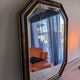 Octagonal vintage marbled mirror brown 61 x 82 cm