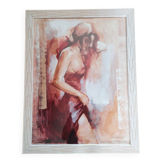 Watercolor "Romantic" woman