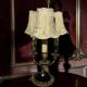 Antique three-light table lamp
