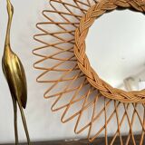 Old rattan mirror