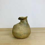 Vase boule forme libre grès vintage