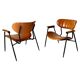 Mid Century Modern Lounge Chairs, set of two, Gastone Rinaldi style, Italy 1960's