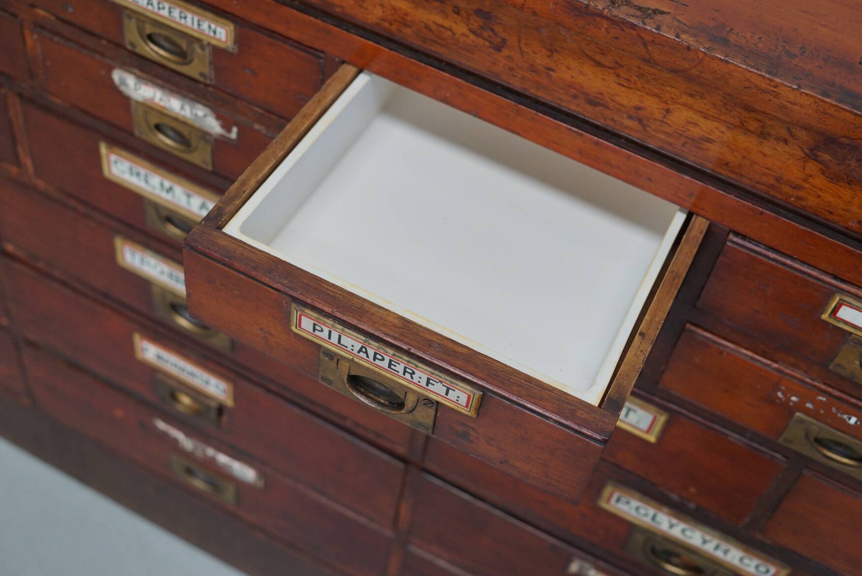 19th Century English Victorian Apothecary Shop Counter