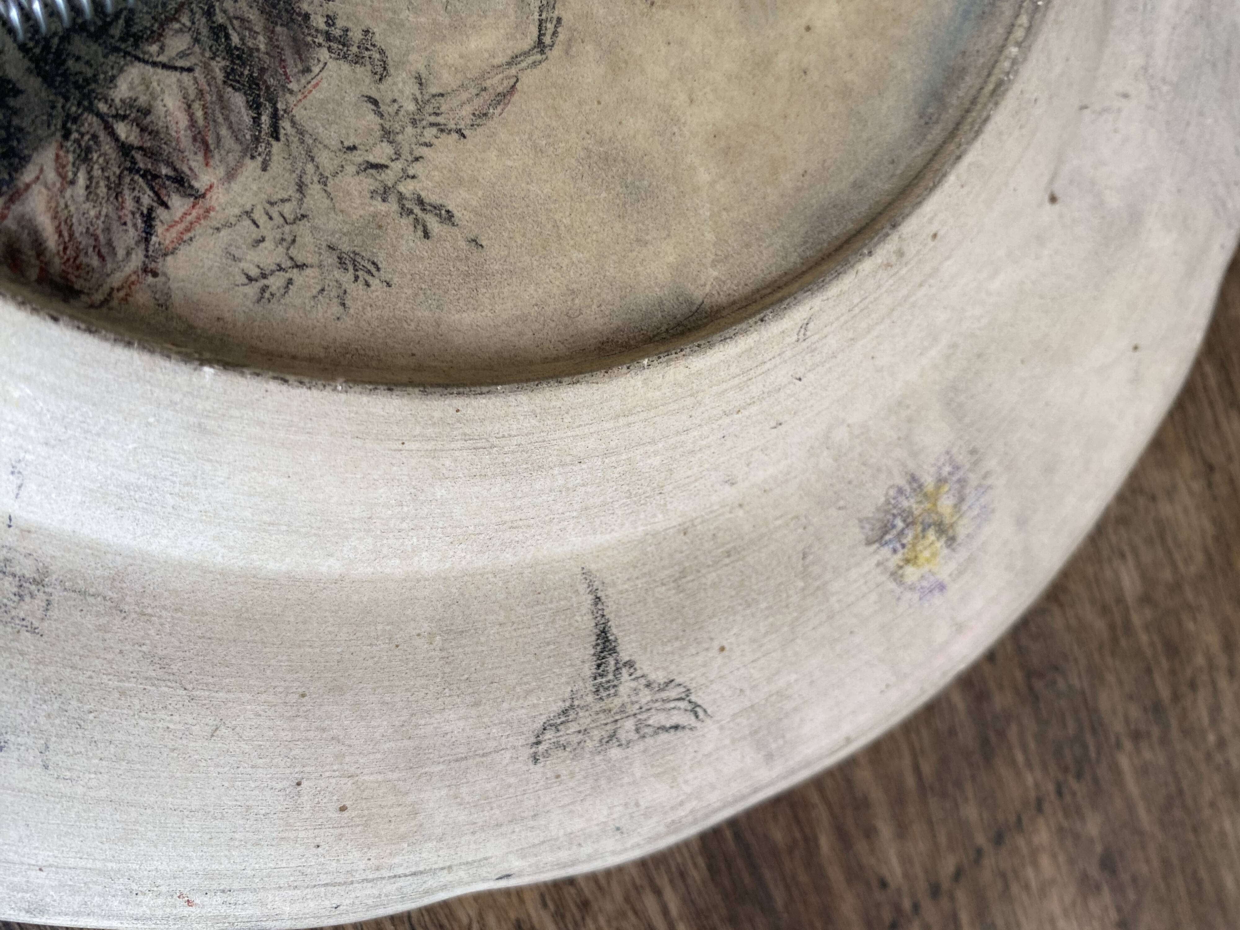 Wooden lamp, 2m fabric cable, fabric lampshade