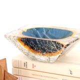 Cendrier en verre craquelé de Murano, Italie années 70