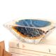 Cracked glass ashtray from Murano, Italy 70s