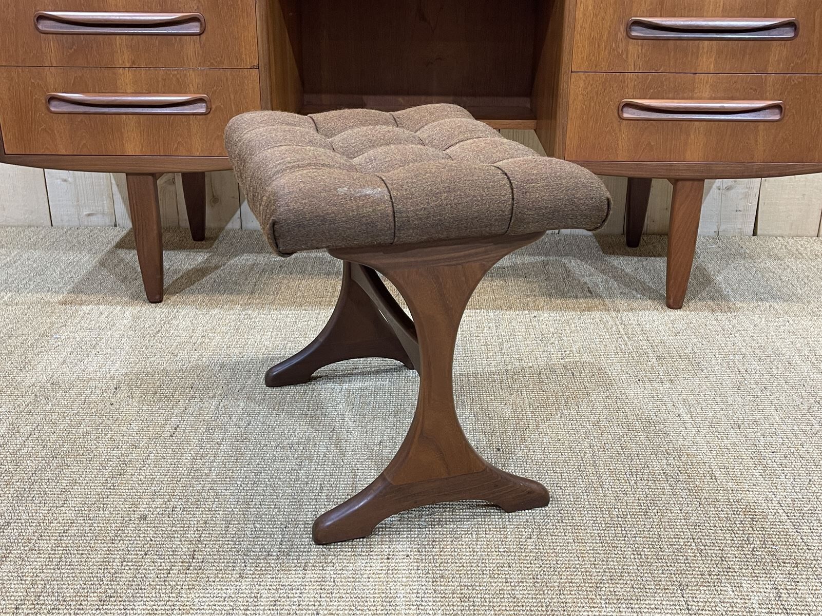 G-Plan teak dressing table and stool - 70s