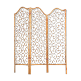 Italian vintage rattan screen from the 1960s