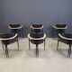 Vintage leather armchairs by Arrben Italy, 1980s - set of 6