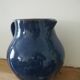 Ceramic pitcher – blue enamel signed J. Normand handmade