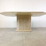 Vintage tesselated stone dining table by Maithland smith, 1970s